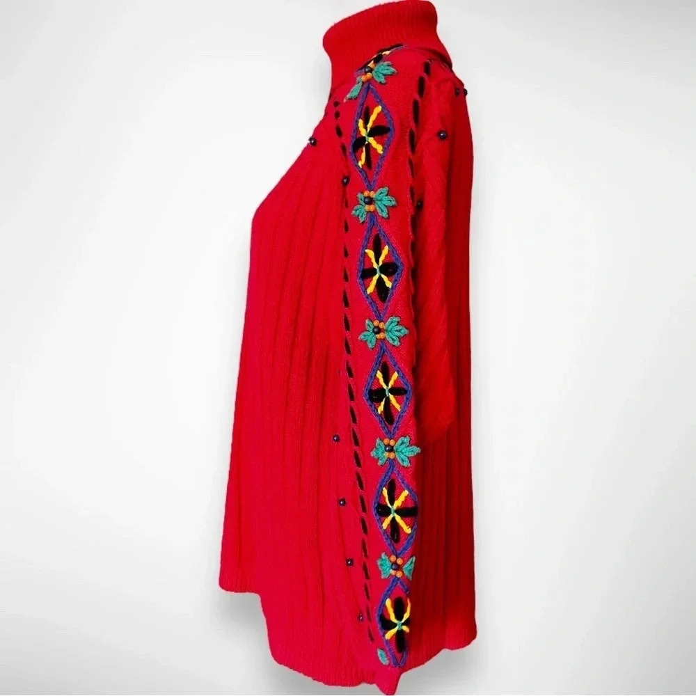 I.B. DIFFUSION Vintage‎ Sweater With Beading And Embroidery Small | EUC - Picture 6 of 10